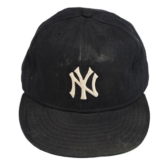 1991 Don Mattingly Game Worn and Signed New York Yankees Cap (Yankees shop COA)